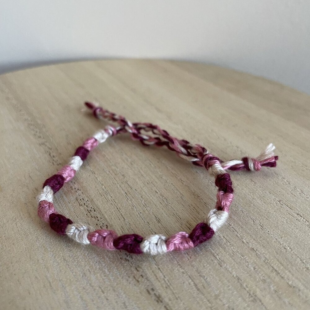 Alexia Bracelet, anklet, trendy, comfortable, tie, embroidery thread, woven, gif